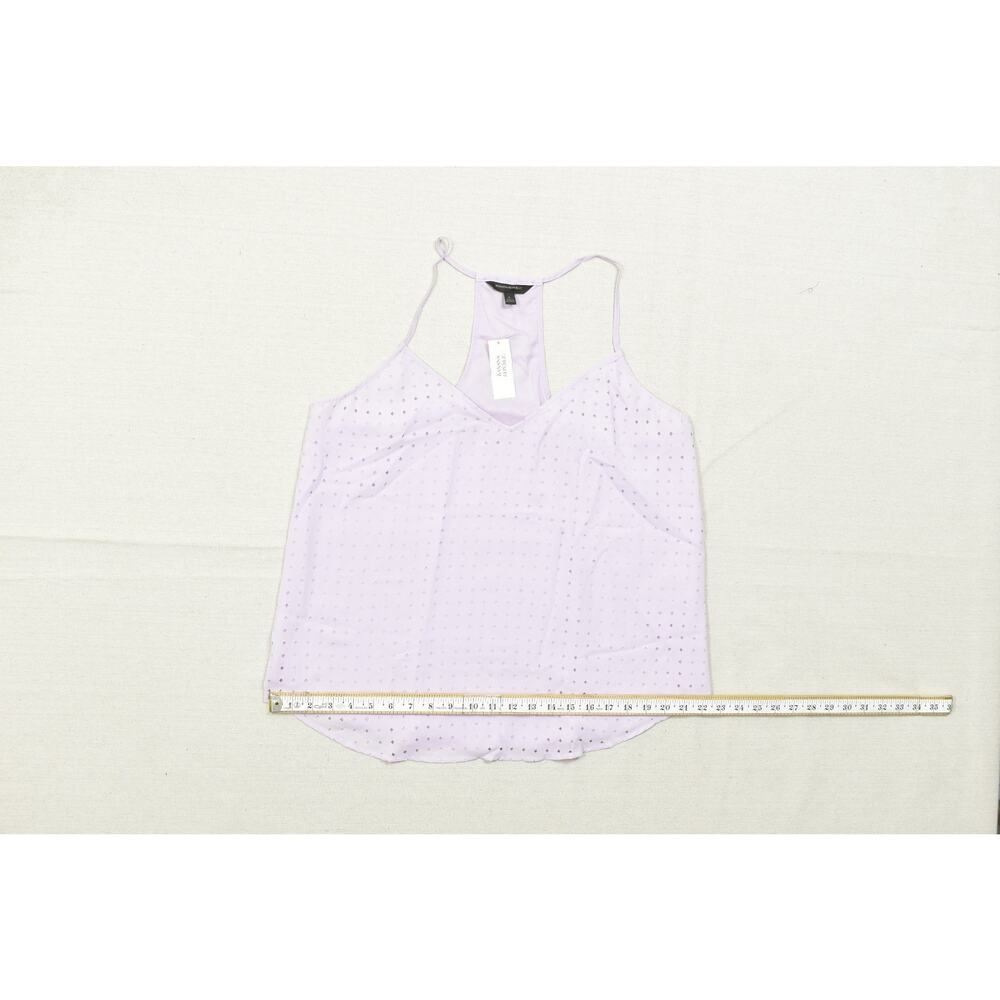 Banana Republic Women Large Lavender Purple Eyelet Lace V-Neck Racerback Tank To - Picture 5 of 8